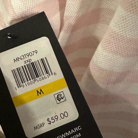 Andrew Marc Light Pink Striped Hoodie - Picture 4 of 5